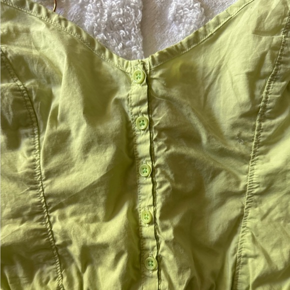 Nation LTD Gabrielle Cami Top Lime 100% Cotton Adjustable Straps Bra Friendly S - Picture 10 of 13
